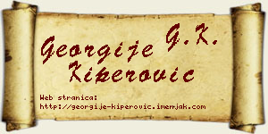 Georgije Kiperović vizit kartica